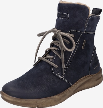 JOSEF SEIBEL Lace-Up Ankle Boots in Blue: front