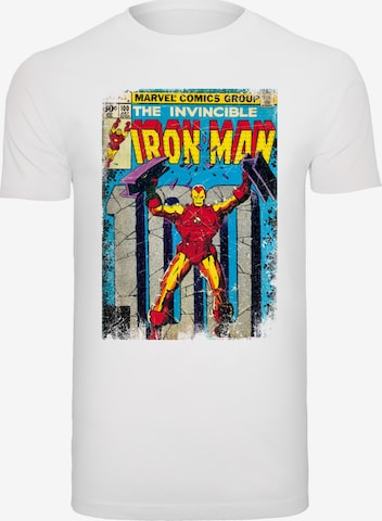F4NT4STIC T-Shirt 'Marvel Iron Man Cover' in Weiß: predná strana