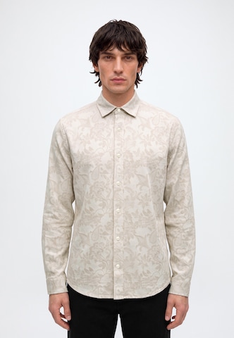 Coupe regular Chemise Lindbergh en beige : devant