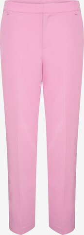 SAINT TROPEZ Loose fit Trousers with creases 'Lamia' in Pink: front