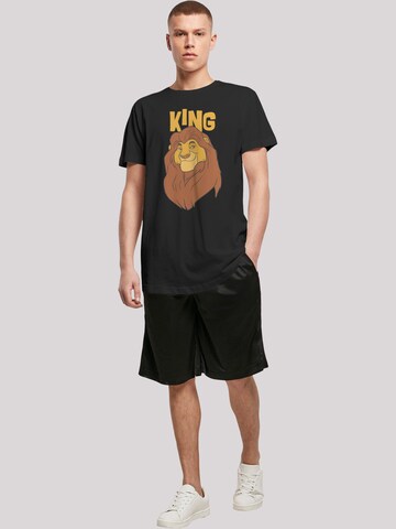 T-Shirt 'Disney The König der Löwen Mufasa King' F4NT4STIC en noir