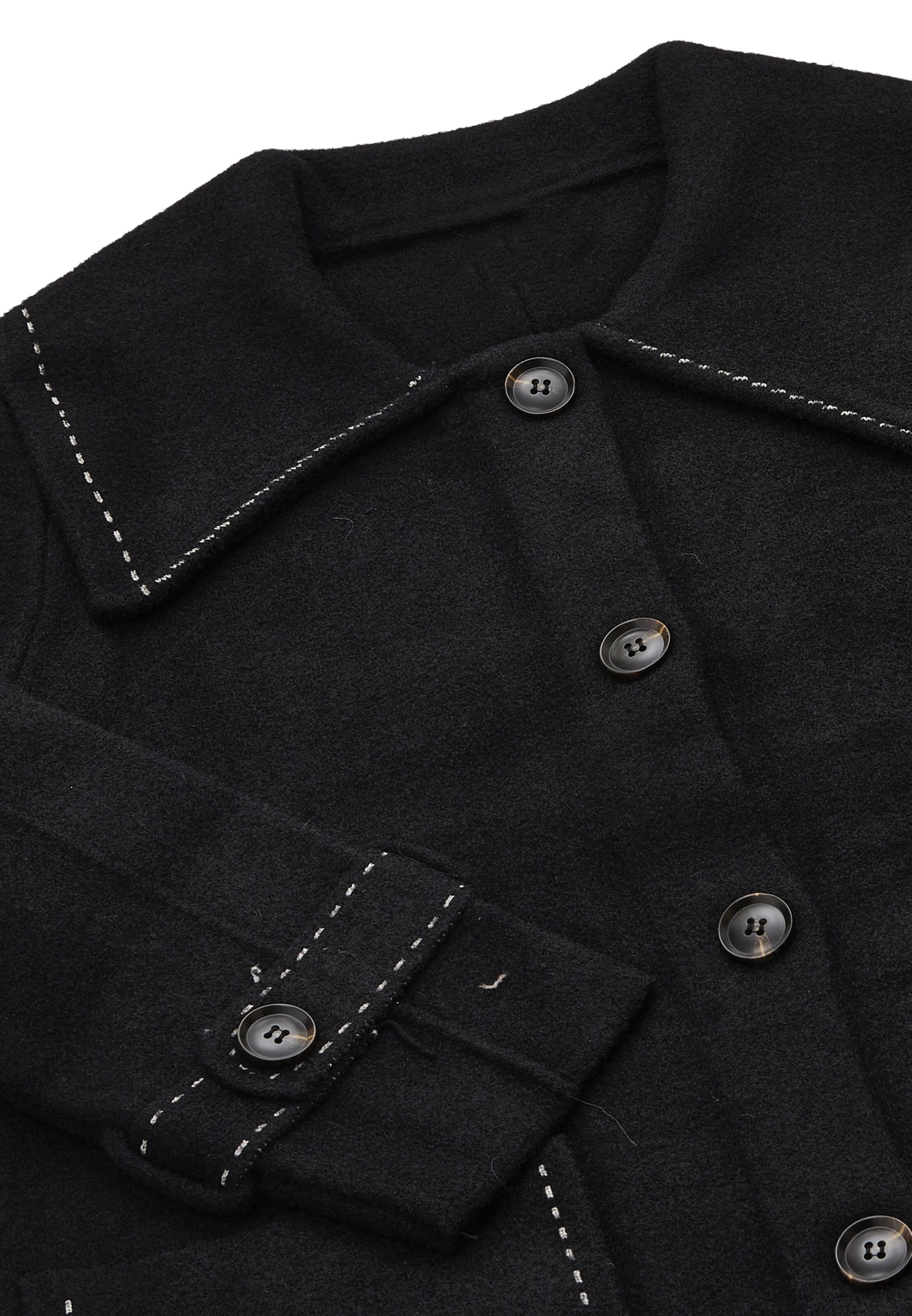 CELOCIA - Sobretudo meia-estação em preto