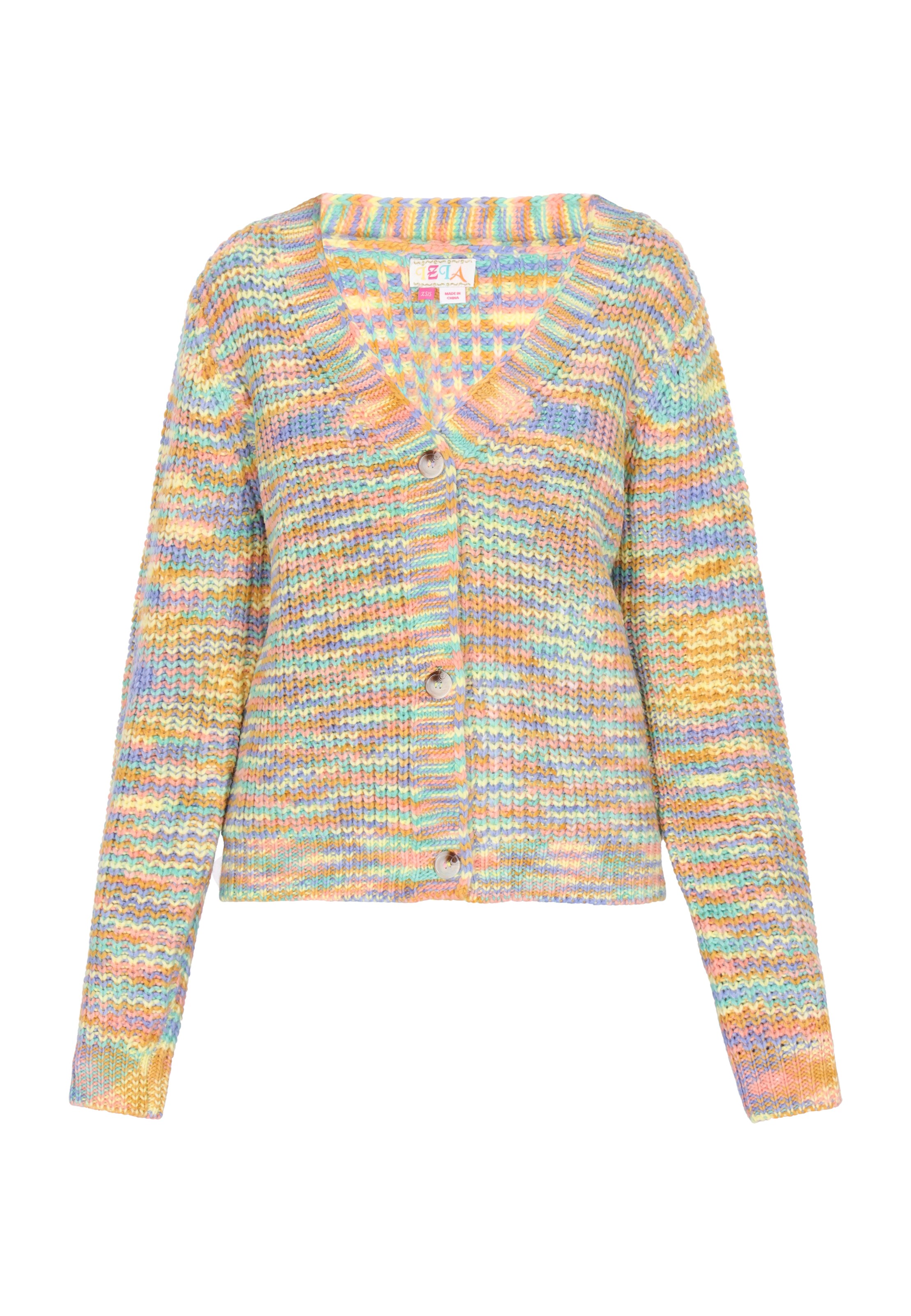 IZIA Gebreid vest in Gemengde kleuren: voorkant