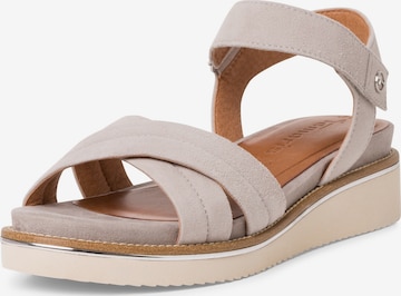 TAMARIS Strap Sandals in Grey: front