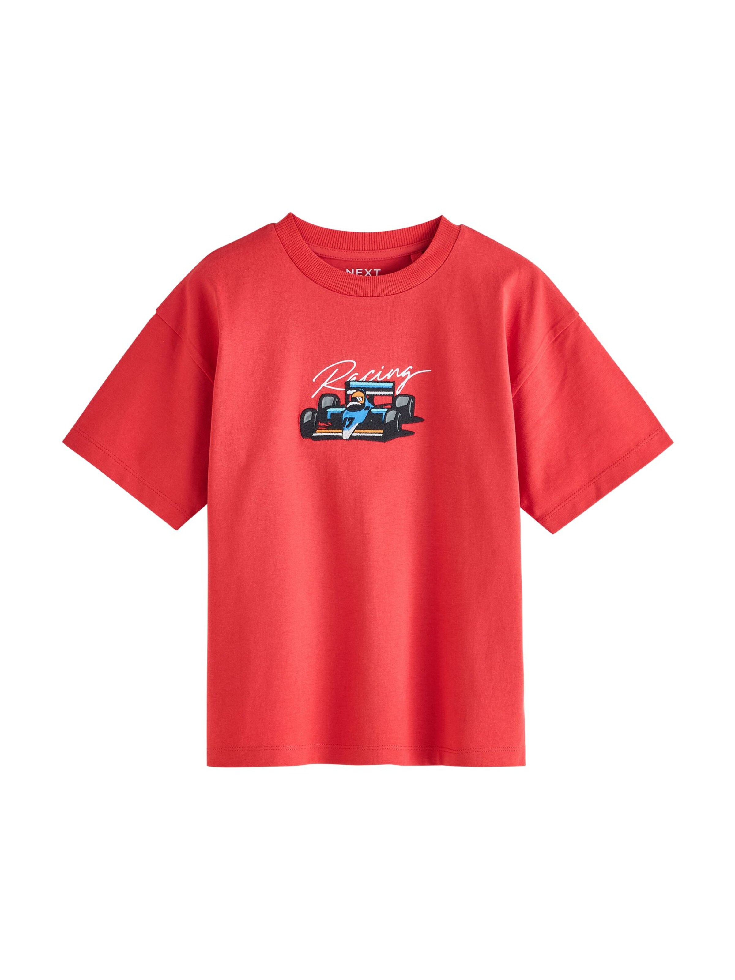 Next Shirt in Rot: Vorderseite
