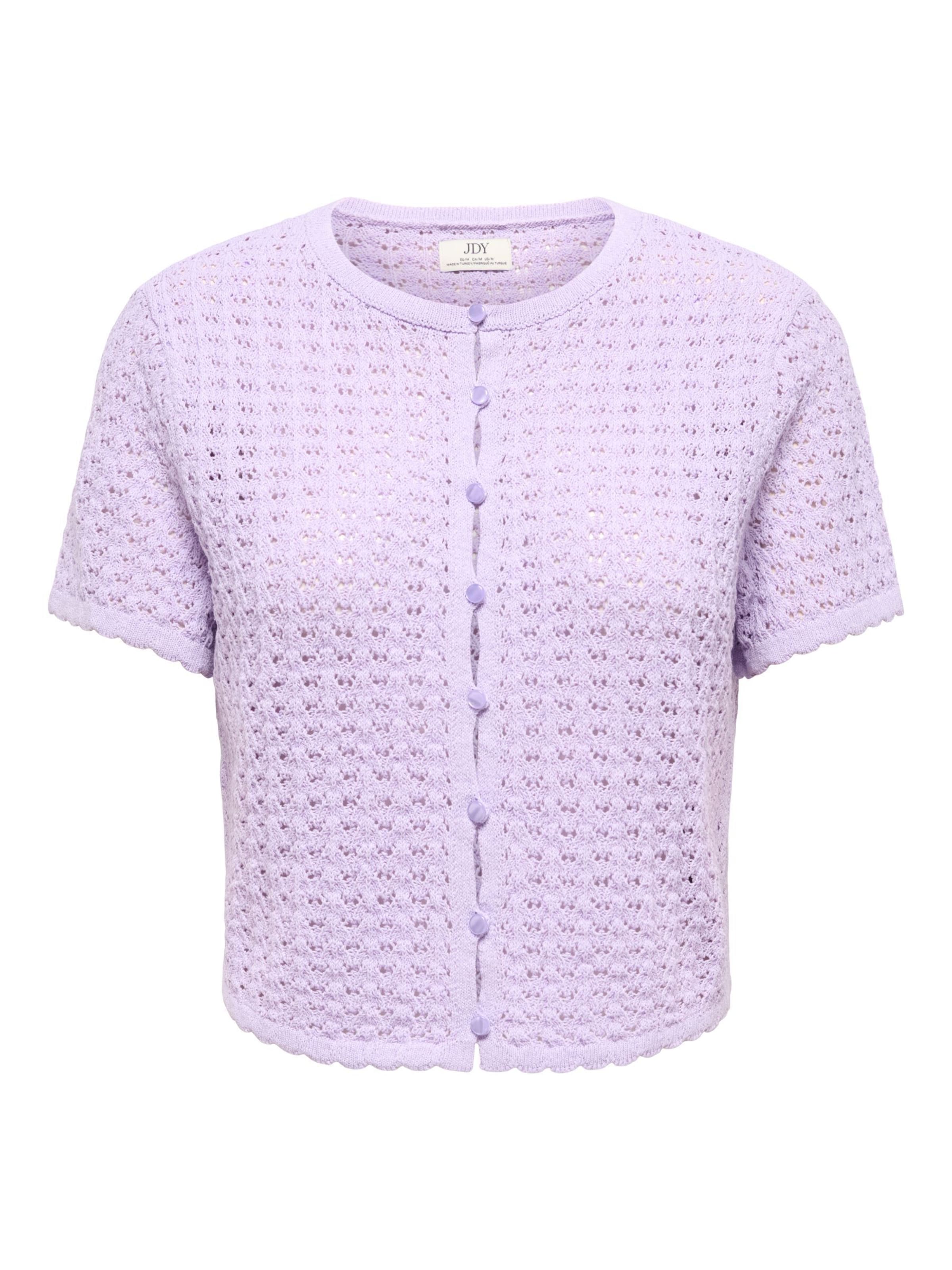 JDY Gebreid vest 'JDYChristine' in Lila: voorkant