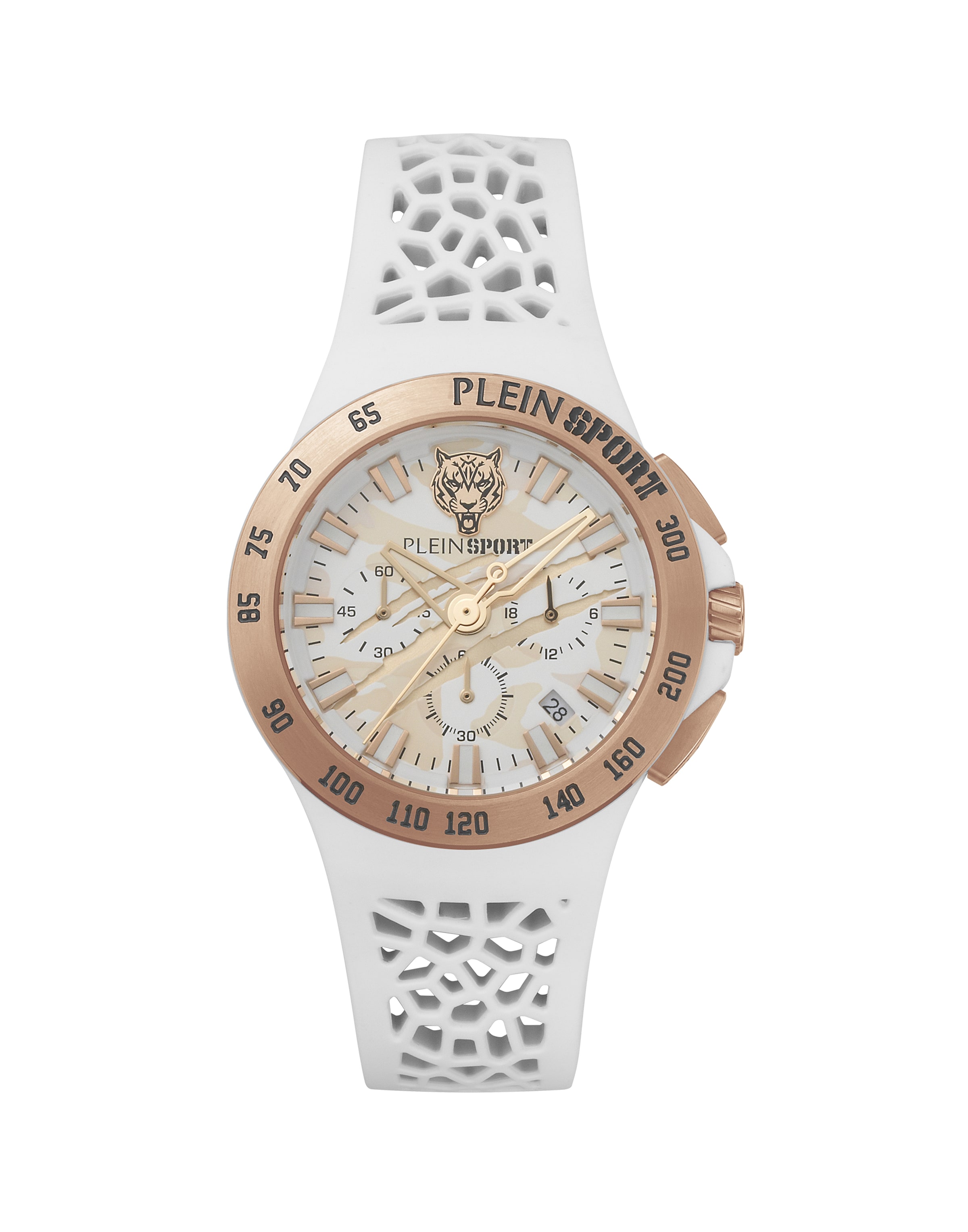 Plein Sport - Reloj analógico 'Thunderstorm' en blanco: frente