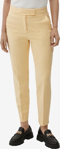 Coupe slim Pantalon à plis s.Oliver BLACK LABEL en jaune : devant