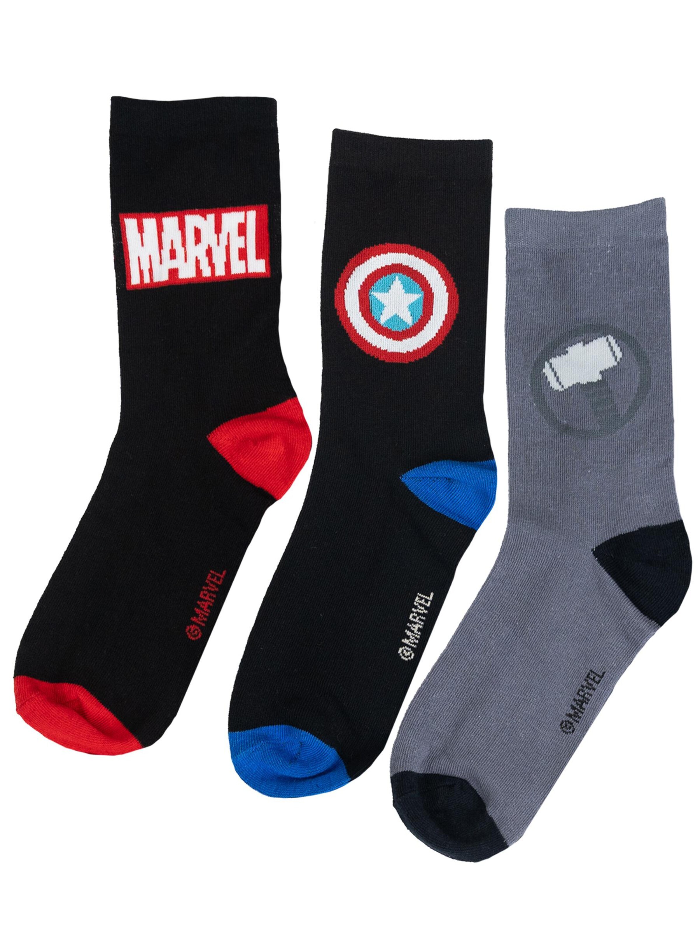 Marvel Avengers Socks 'Iron Man, Captain America, Hulk' in Mixed colours