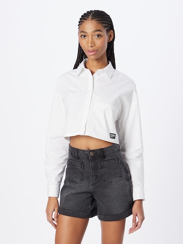 Dr. Denim Blouse 'Bev' in Wit: voorkant