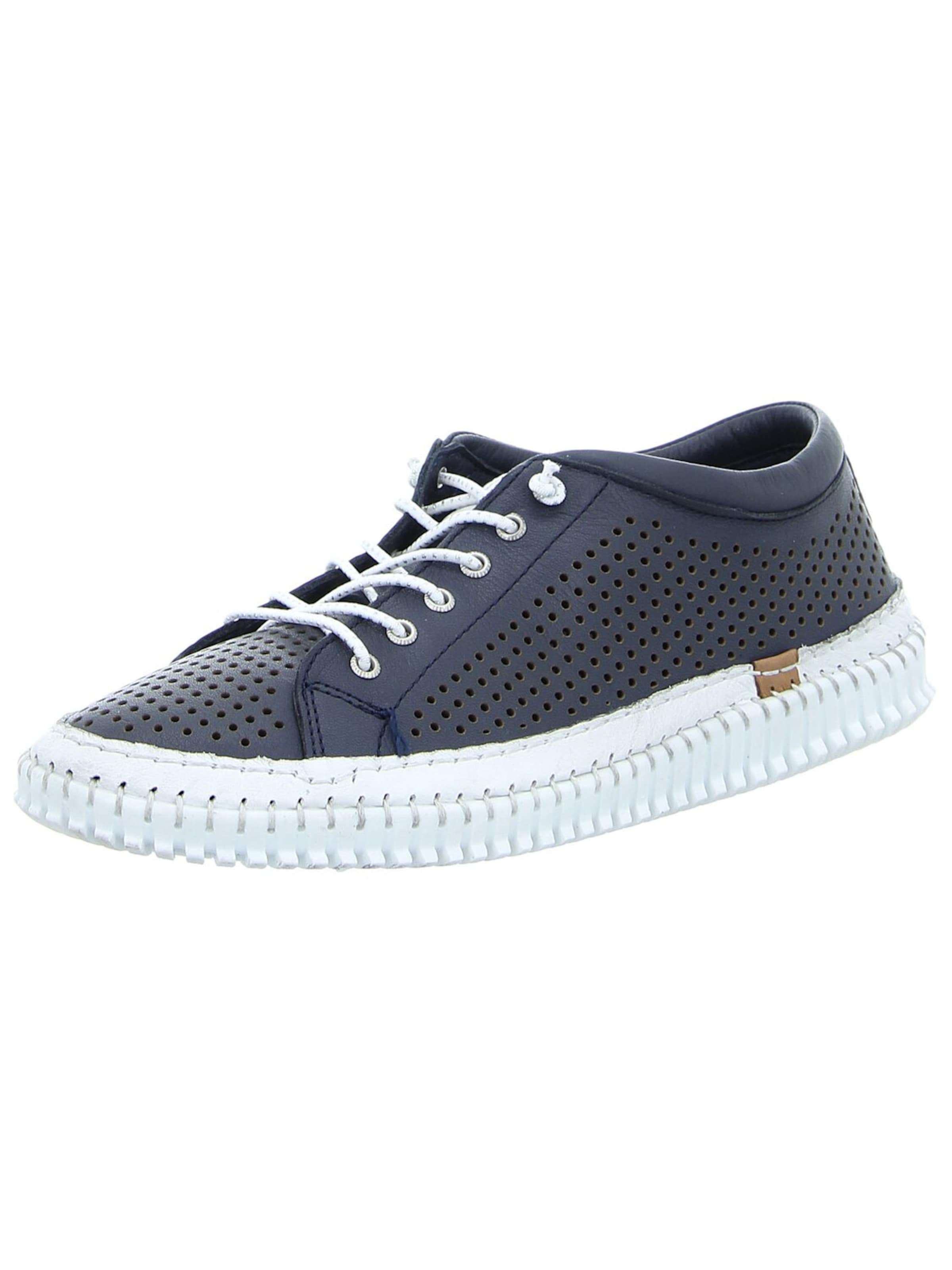 ANDREA CONTI Sportlicher Schnürschuh 'Damen Schnürschuh 0025905/017 Echt Leder in blau' in Blau: Vorderseite
