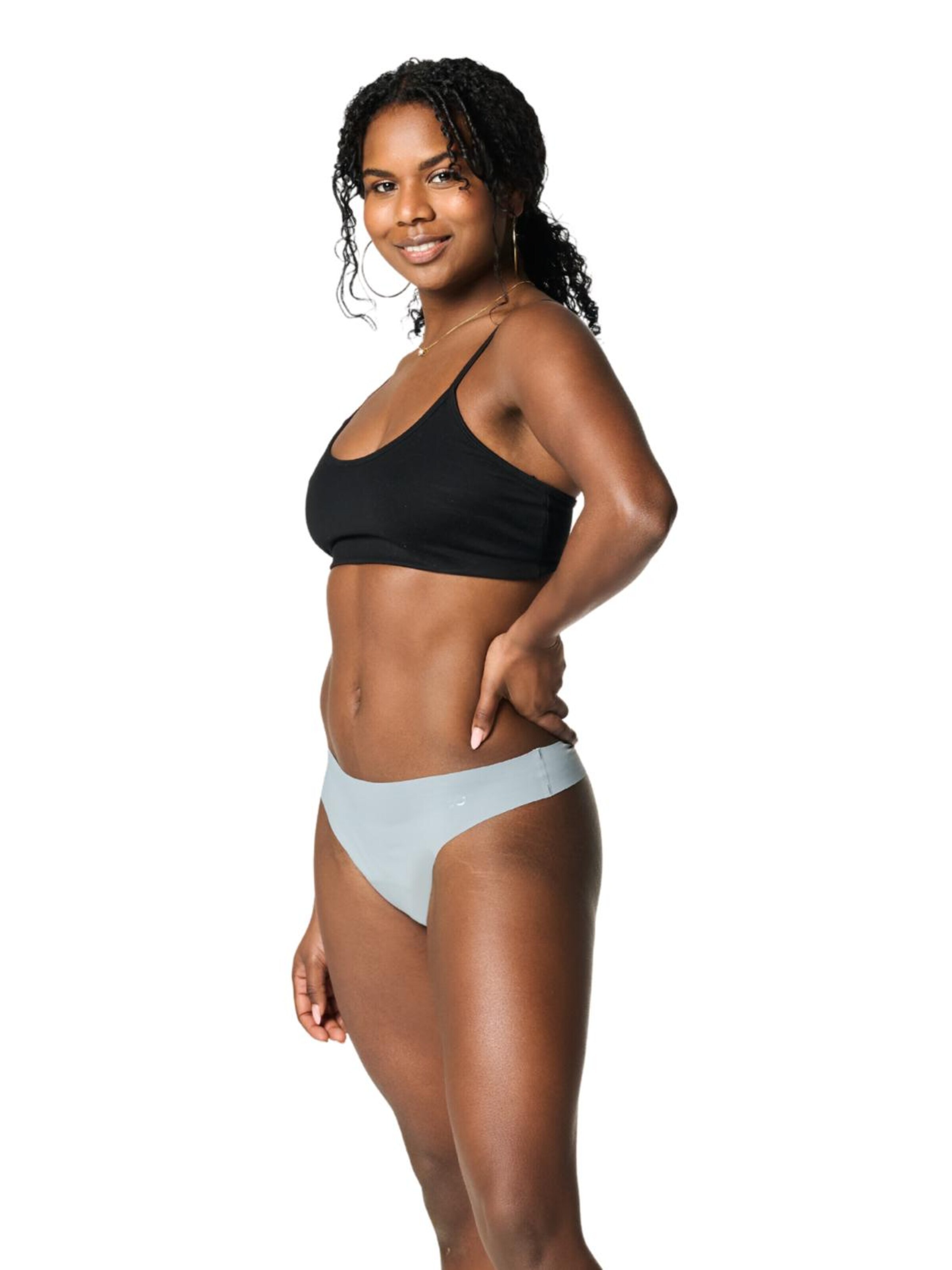 Moodies Undies String 'Lasercut String licht' in Grijs: voorkant