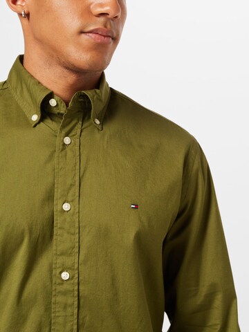 TOMMY HILFIGER Regular fit Zakelijk overhemd in Groen
