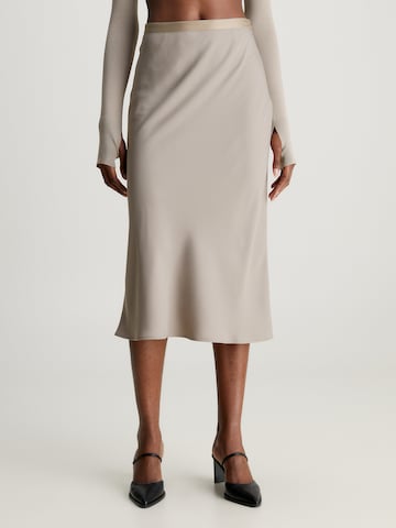 Calvin Klein Regular Skirt in Beige: front