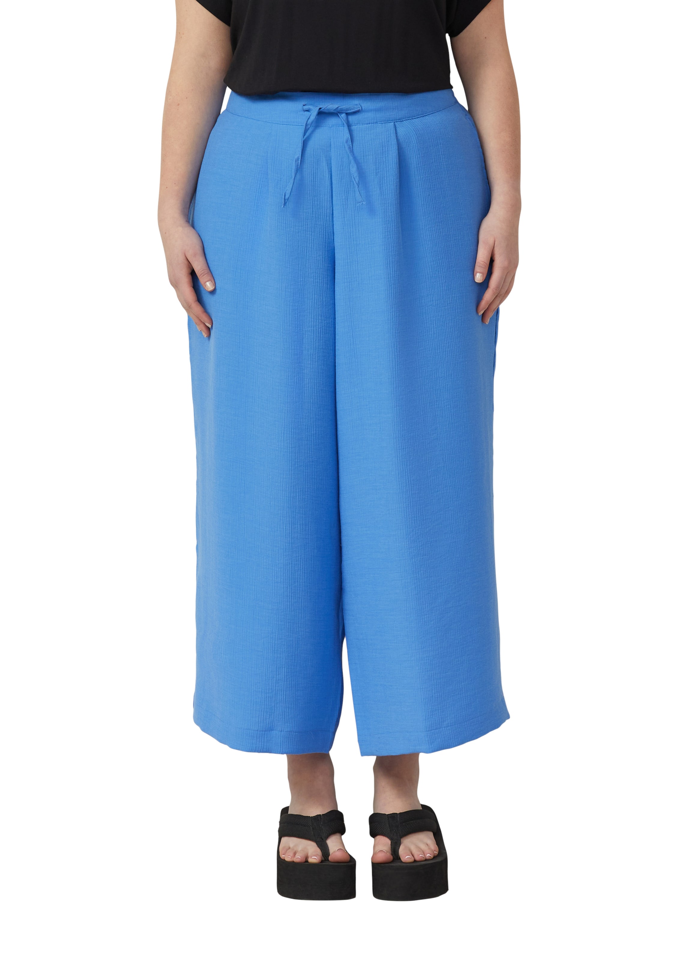Wide Leg Pantalon QS en bleu : devant