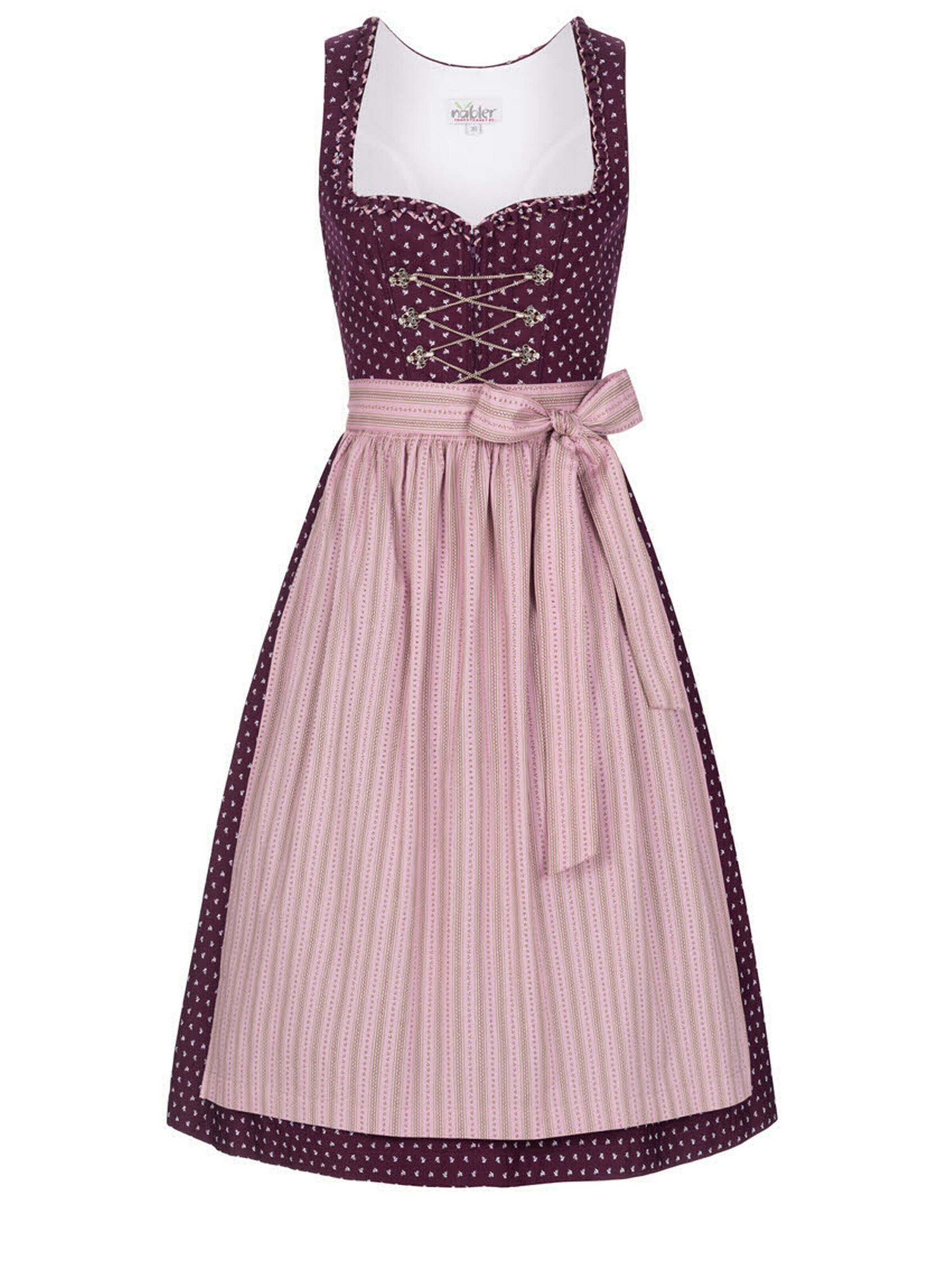 Trachtenhof Nübler Dirndl 'Dirndl midi Thea'‌‌‌‌‌‌‌‌‌‌ in Lila: Vorderseite