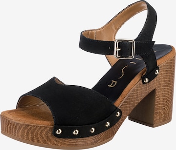UNISA Sandals 'Taco' in Black: front