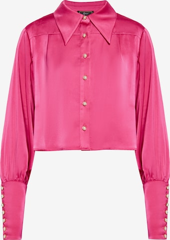 Camicia da donna di faina in rosa: frontale