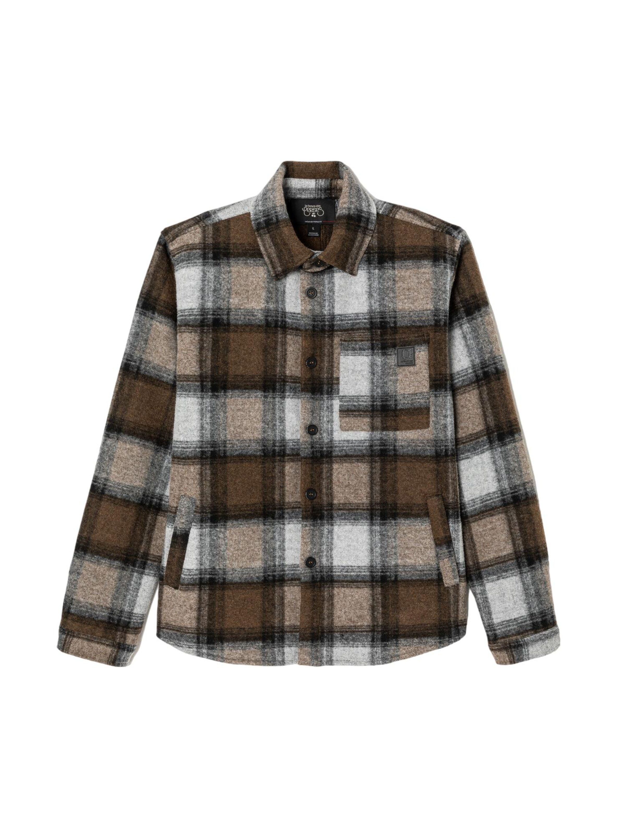 Coupe regular Chemise Le Temps Des Cerises en marron : devant