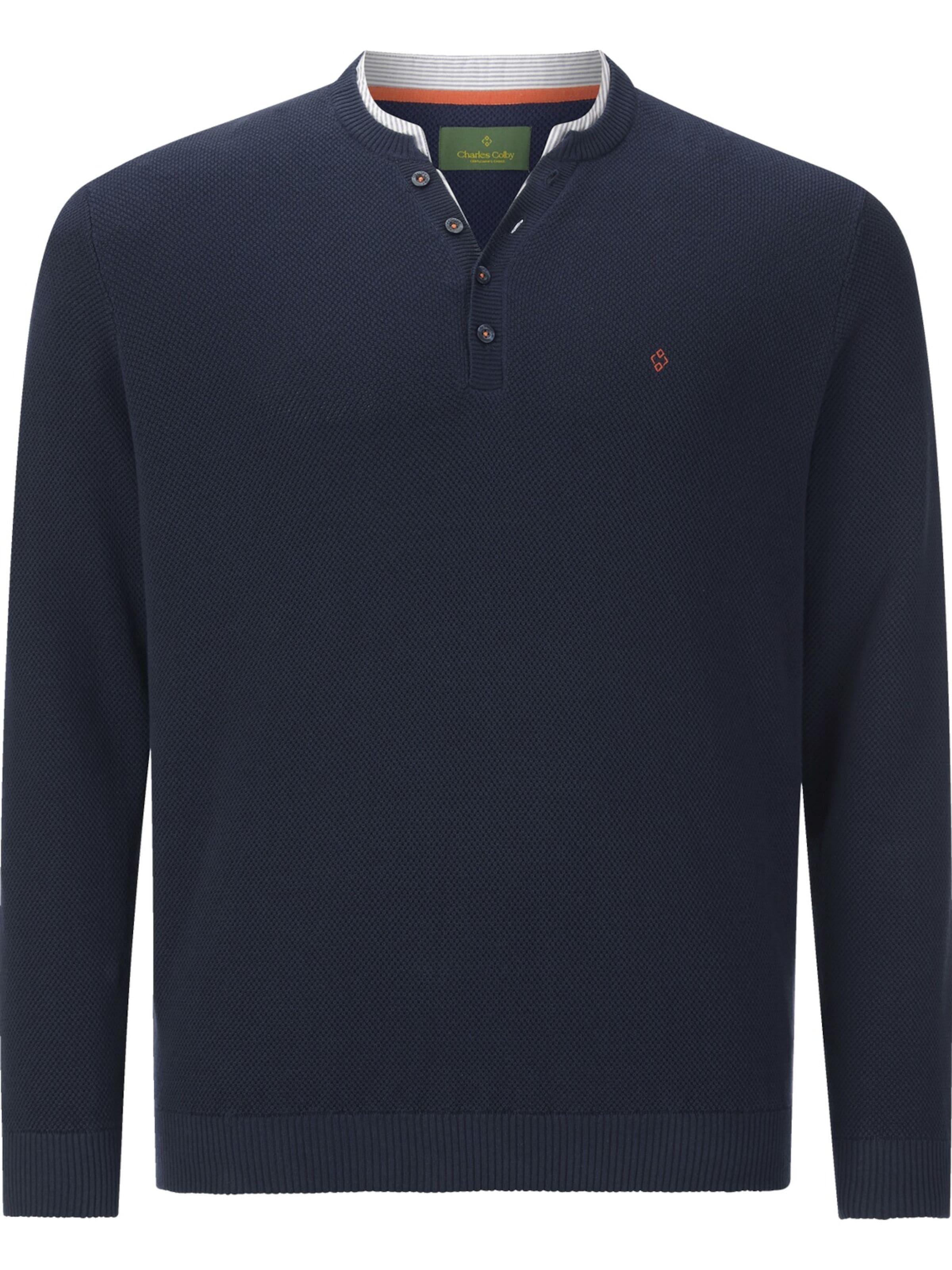 Charles Colby Pullover ' Earl Neamus ' in Blau: Vorderseite