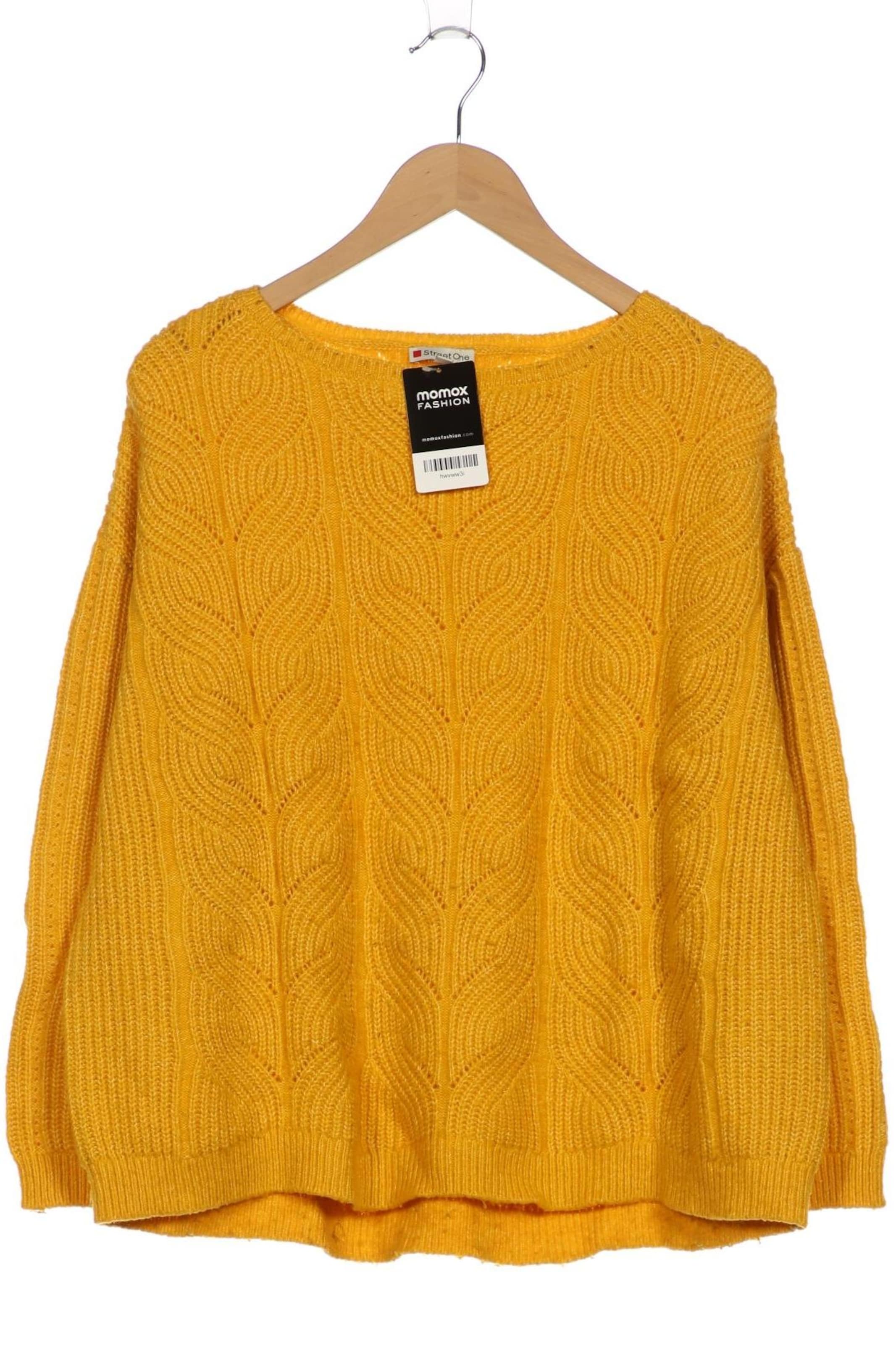 STREET ONE Sweater & Cardigan in XL in Yellow: front