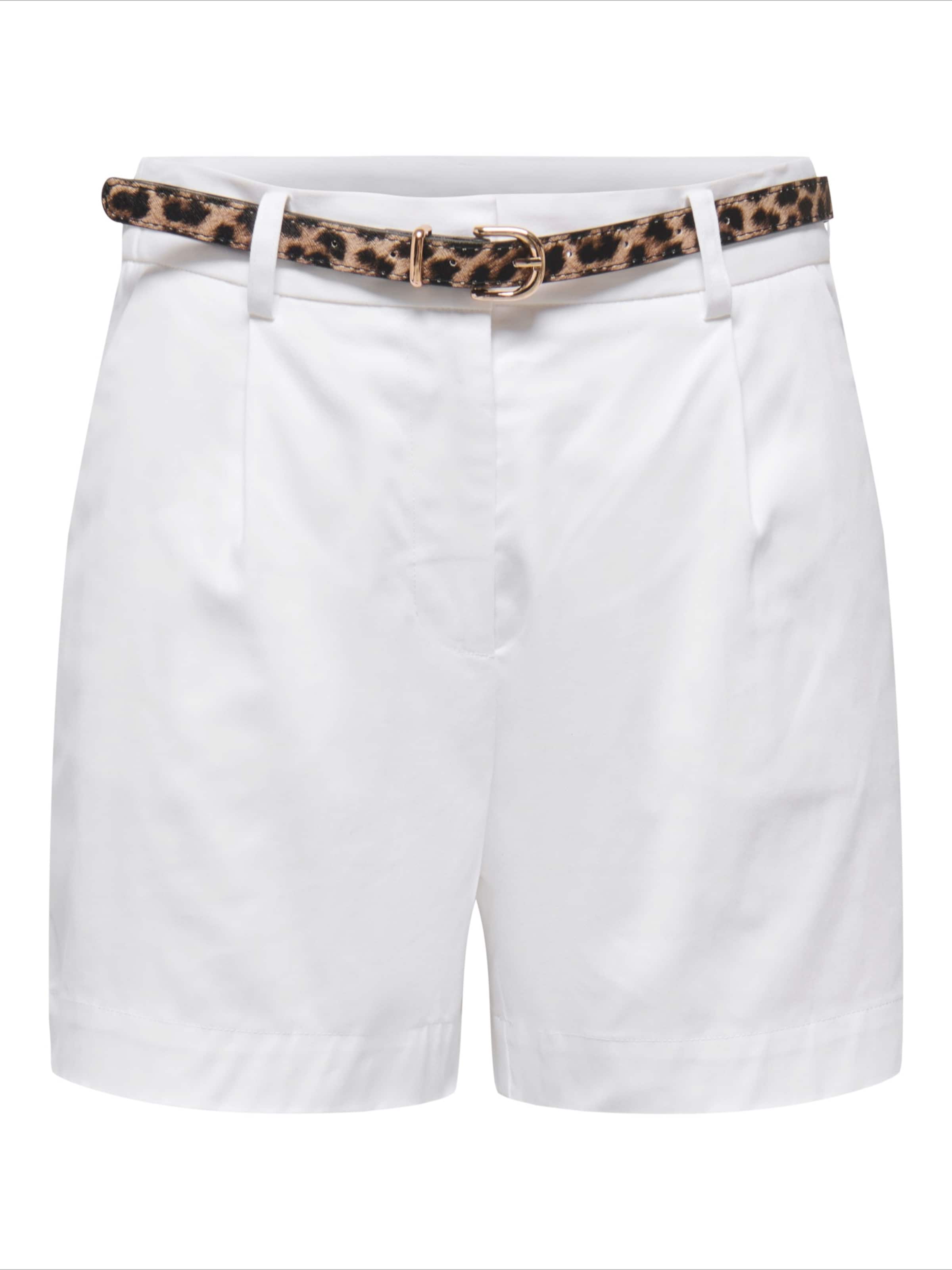 ONLY regular Παντελόνι πλισέ 'ONLCARINE' σε λευκό: μπροστά