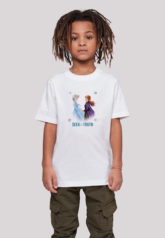 F4NT4STIC Shirt 'Disney Frozen 2 Elsa And Anna Seek The Truth' in White: front