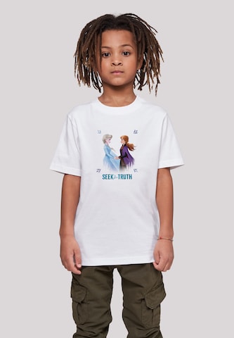 F4NT4STIC Shirt 'Disney Frozen 2 Elsa And Anna Seek The Truth' in Wit: voorkant