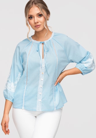Ombre Blouse in Blue: front