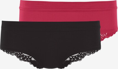 LASCANA Slip en framboise / noir, Vue avec produit