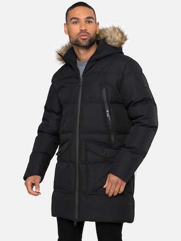 Threadbare Winter Jacket 'Renfield' in Black: front