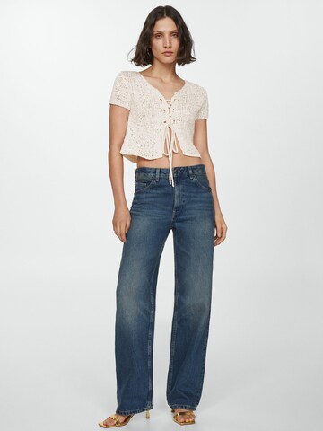 MANGO Stricktop 'Mauri' in Weiß