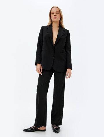 Koton Wide leg Trousers with creases in Black
