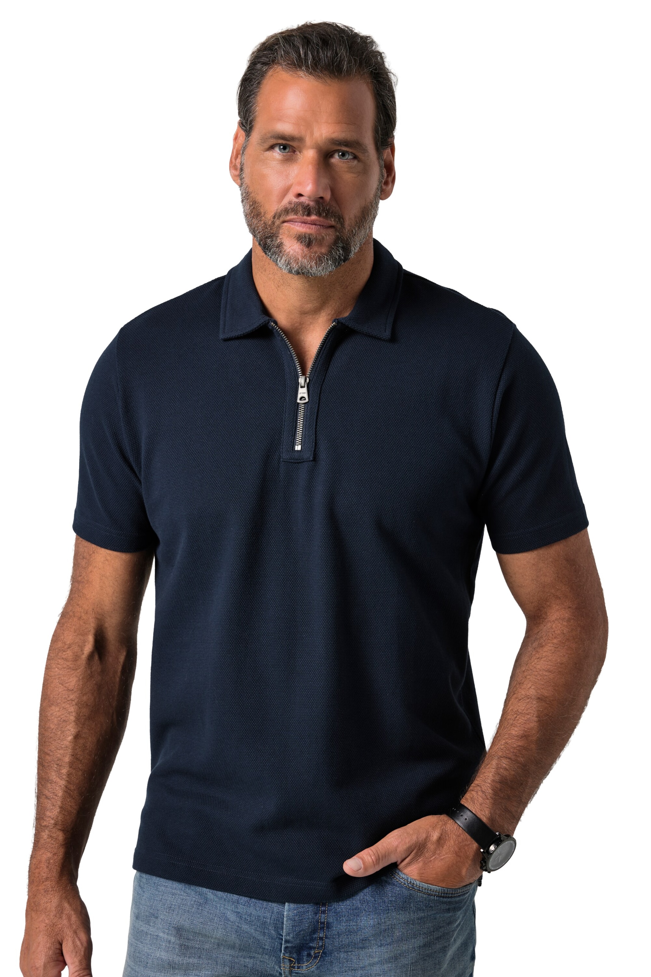 JP1880 Shirt in Blauw: voorkant