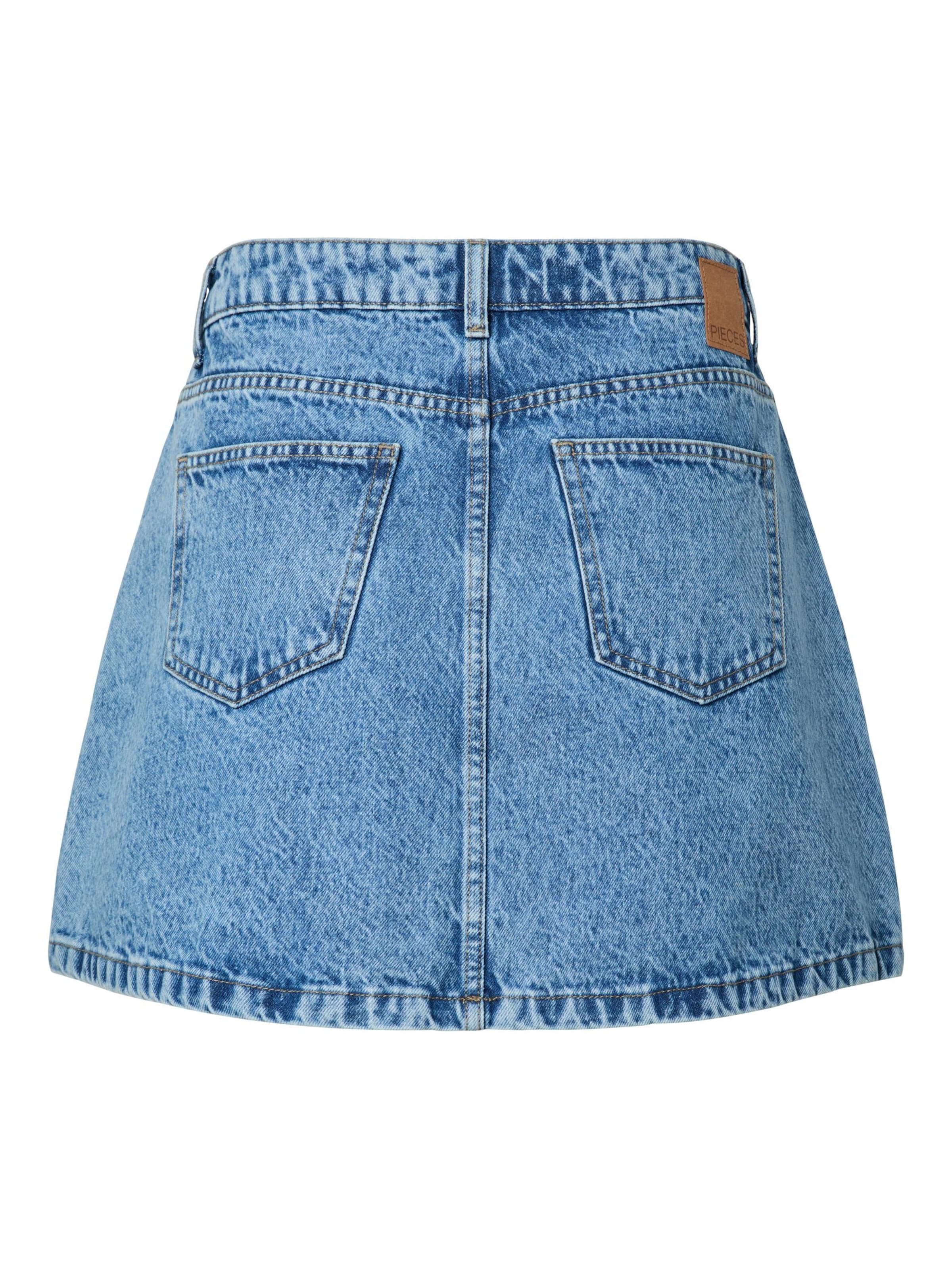 PIECES - Falda 'PCPalma' en azul