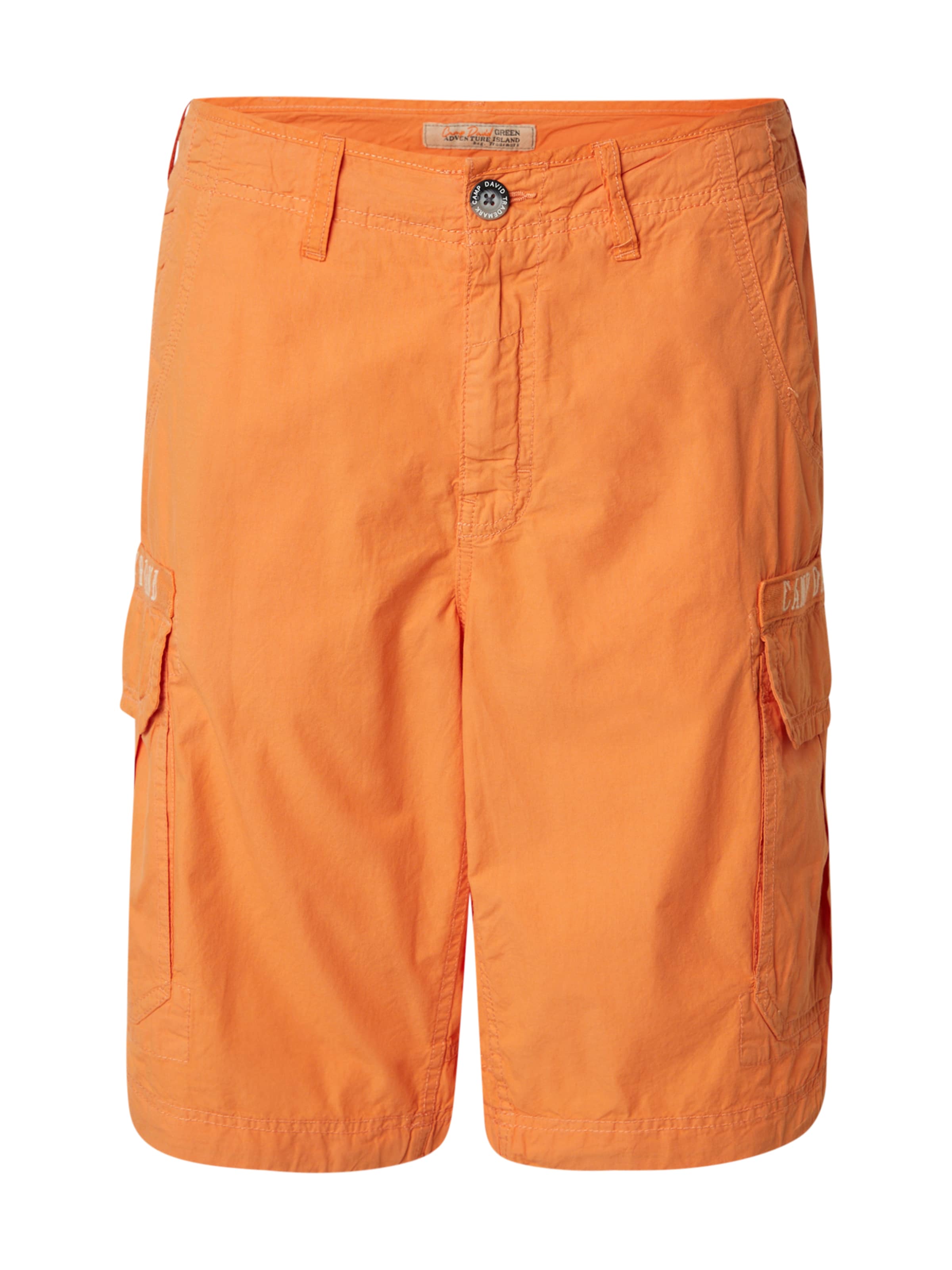 CAMP DAVID Regular Cargo Pants in Orange: front