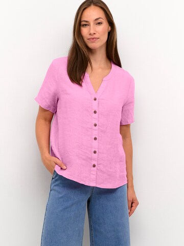 Cream Blouse 'Bellis' in Roze: voorkant