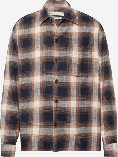 By Garment Makers Button Up Shirt 'Storm' in Brown / White, Item view