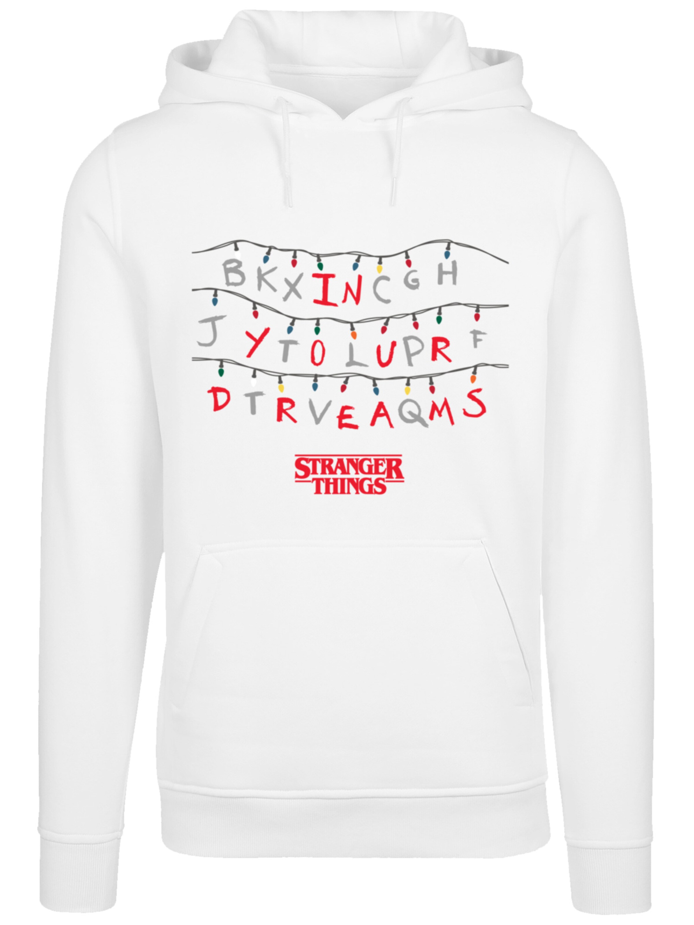 F4NT4STIC Sweatshirt 'Stranger Things In Your Dreams Netflix TV Series' in Weiß: Vorderseite