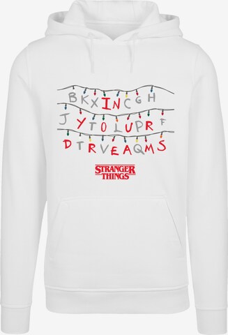 F4NT4STIC Sweatshirt 'Stranger Things In Your Dreams Netflix TV Series' in White: front