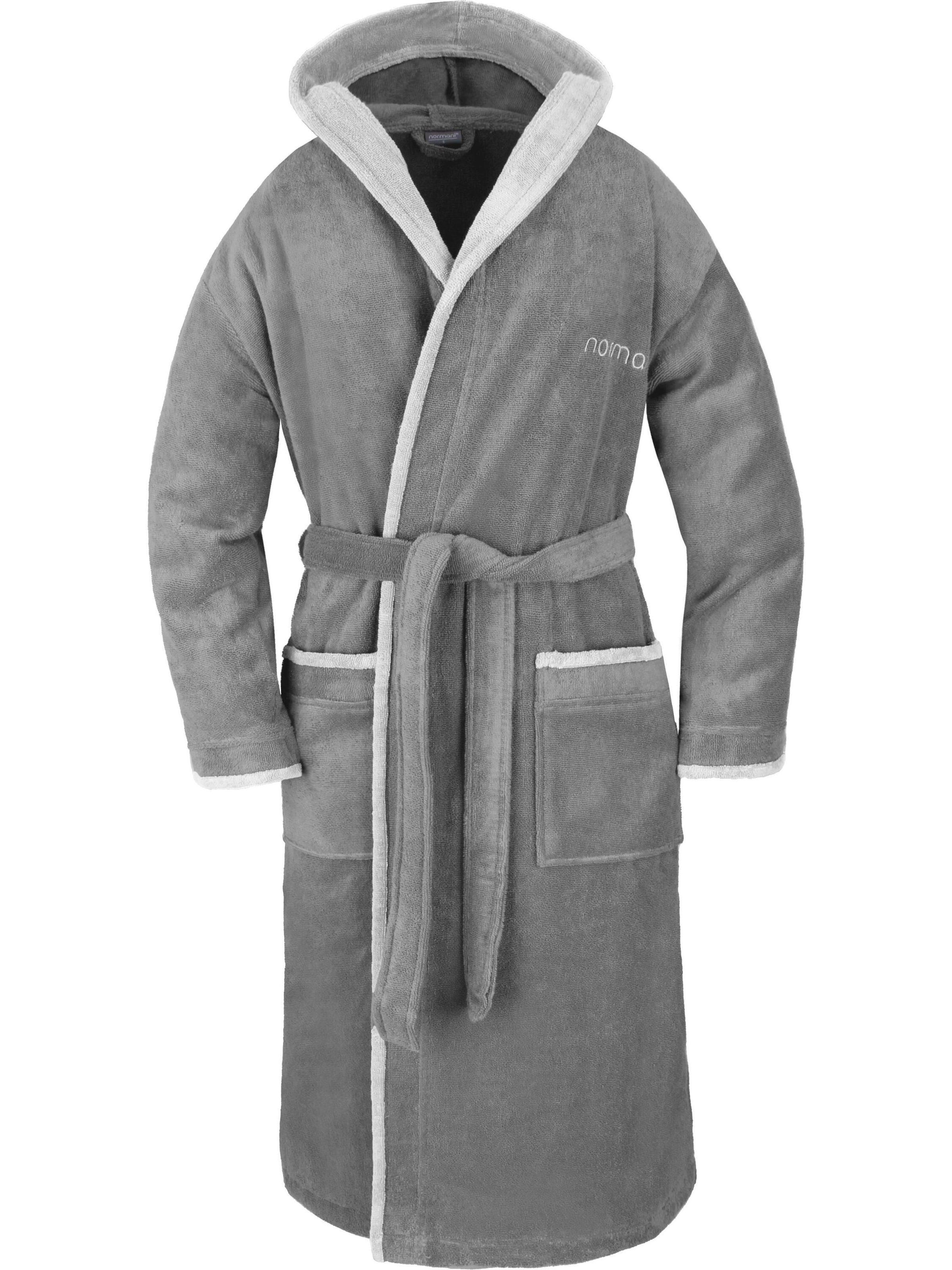 normani Badjas lang  'Rob' in Grijs: voorkant