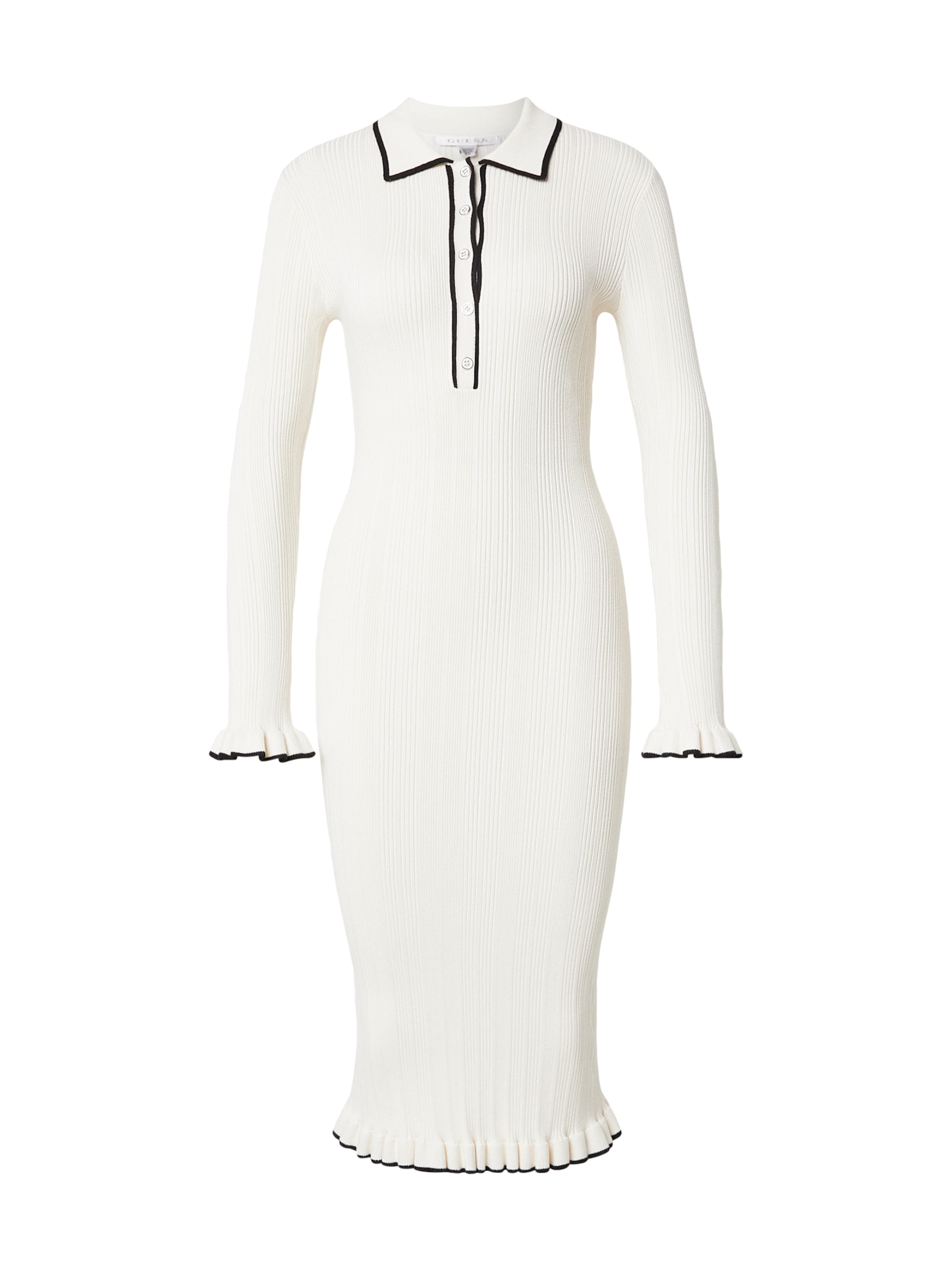 GUESS Pletena haljina 'LUISA' u crna / bijela, Pregled proizvoda