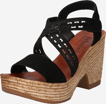 FELMINI Strap Sandals in Black: front