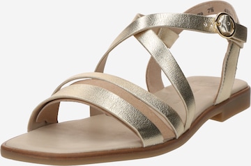 Paul Green Sandalen met riem in Goud: voorkant