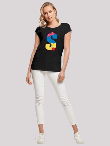 T-shirt 'Disney Alphabet S Is For Snow White Schneewittchen' F4NT4STIC en noir