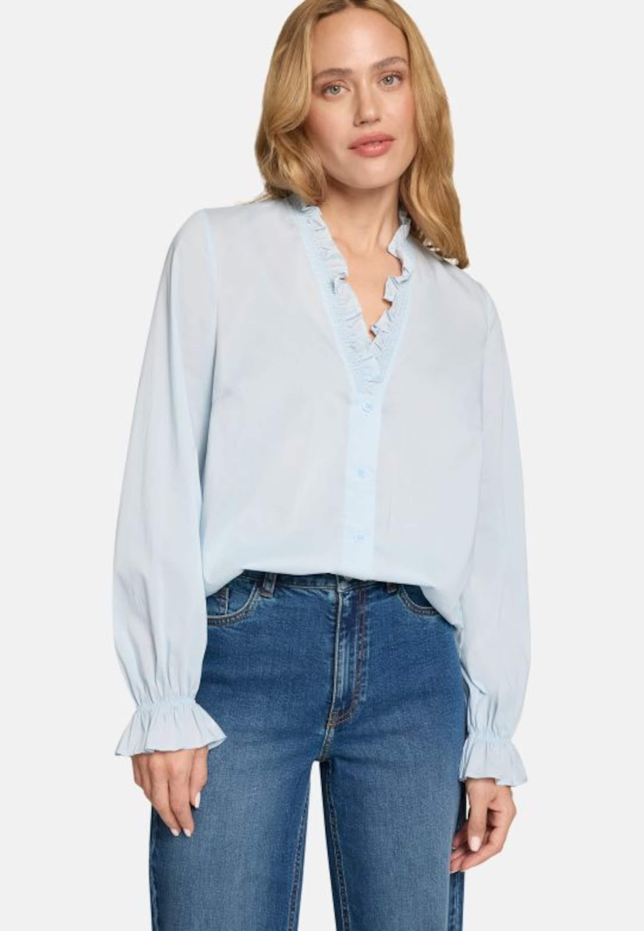 Camicia da donna di zero in blu: frontale