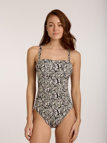OLYMPIA Bandeau Badeanzug in Schwarz: Vorderseite