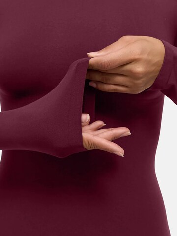 cfab Shaping bodysuit 'Clean Longsleeve Turtleneck Sculpting Bodysuit with Slip' in Red