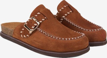 Desa - Zapatillas de casa 'Holzschuhe' en marrón: frente