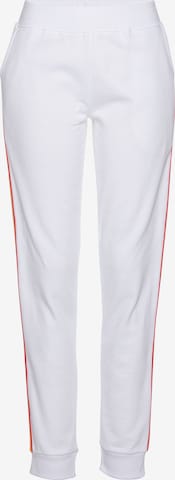 LASCANA Slim fit Pants 'Pride' in White: front